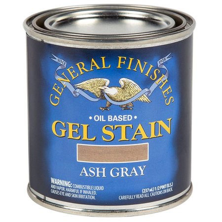 GENERAL FINISHES 1/2 Pt Ash Gray Gel Stain Oil-Based Heavy Bodied Stain AHP